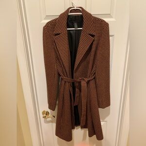 The Limited Large Black Orange Accents 90% Wool Jacket